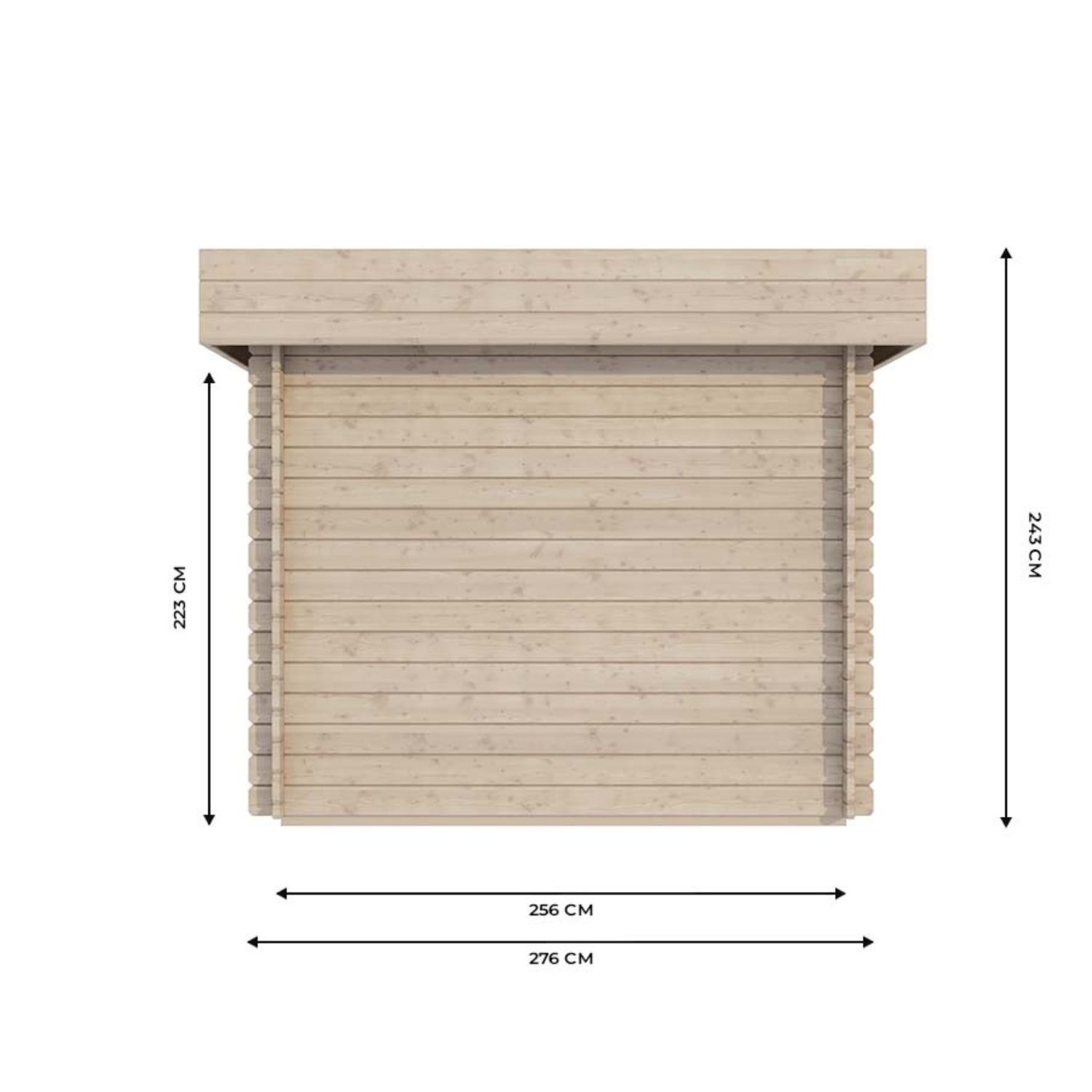 Abri moto en bois ROVETO 12m² – 28mm – Image 3