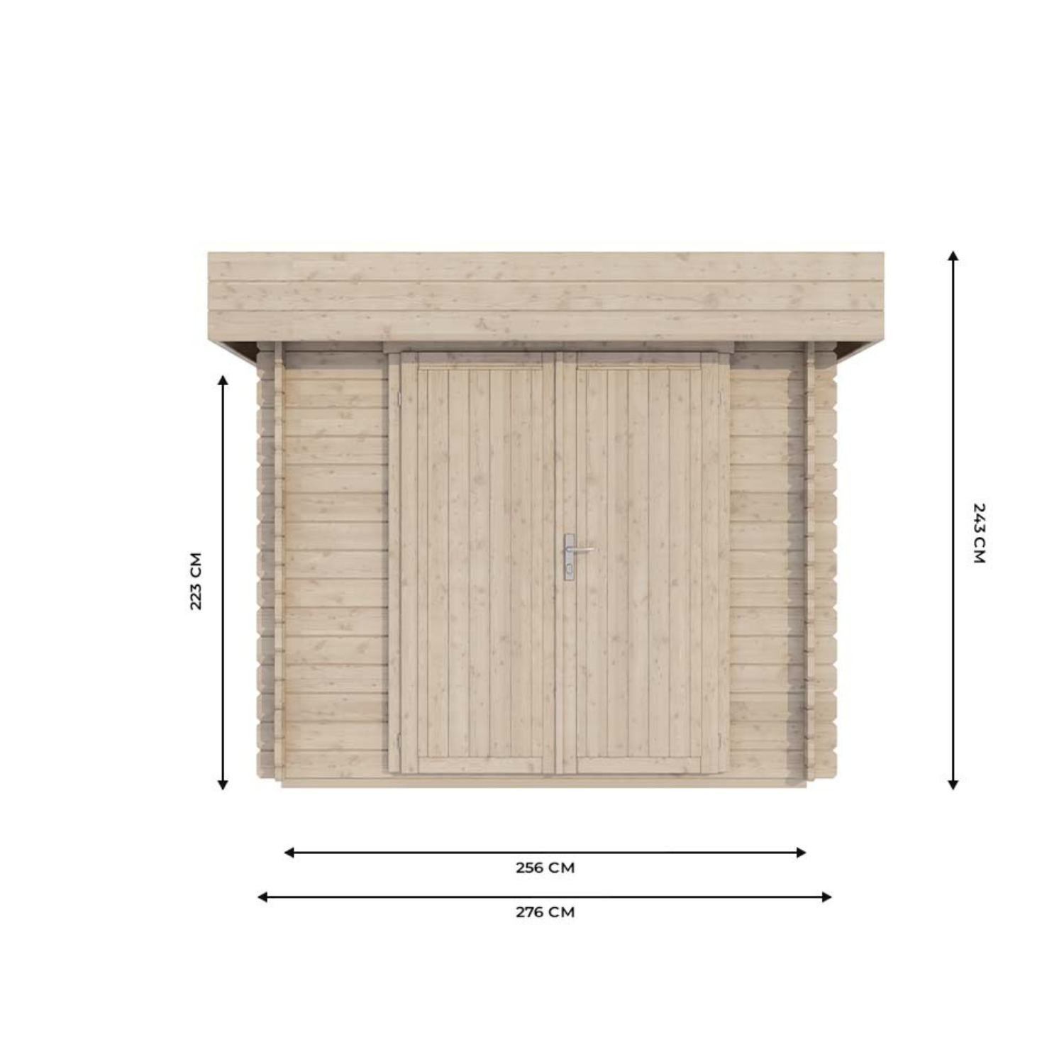 Abri moto en bois ROVETO 12m² – 28mm – Image 2