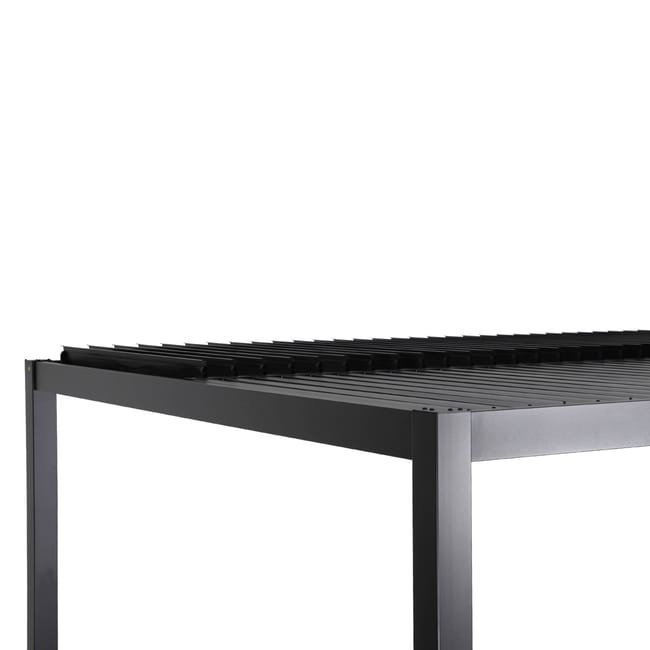 Pergola bioclimatique noir. aluminium et acier. 3x4m. lames orientables PALACE 4X3M – Image 3